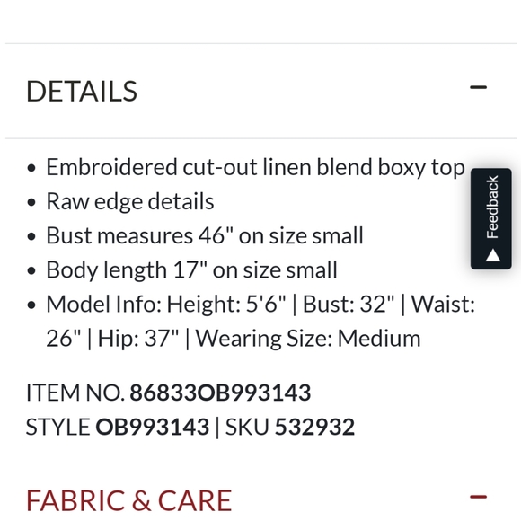 Free People Heand Me Down Embroidered Top - Picture 8 of 9